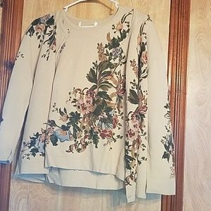 2 piece cardigan and matching top